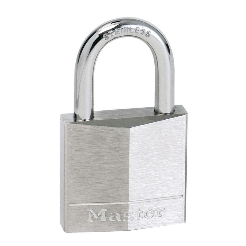 40mm wide nickel plated solid brass padlock
