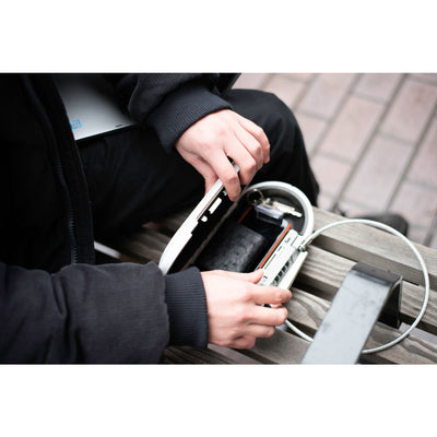 Safe space® small combination lock box with cable