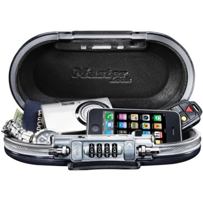 Safe space® small combination lock box with cable