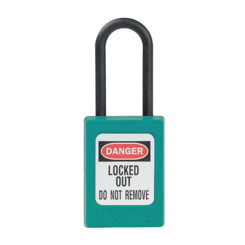 Dielectric Zenex™ Thermoplastic Safety Padlock, 1 3/8in (35mm) Wide with 1 1/2in (38mm) Tall Nylon Shackle, Non Key Retaining