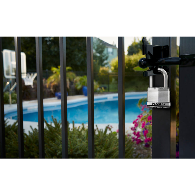 52mm wide Excell® laminated steel padlock with 38mm long shackle