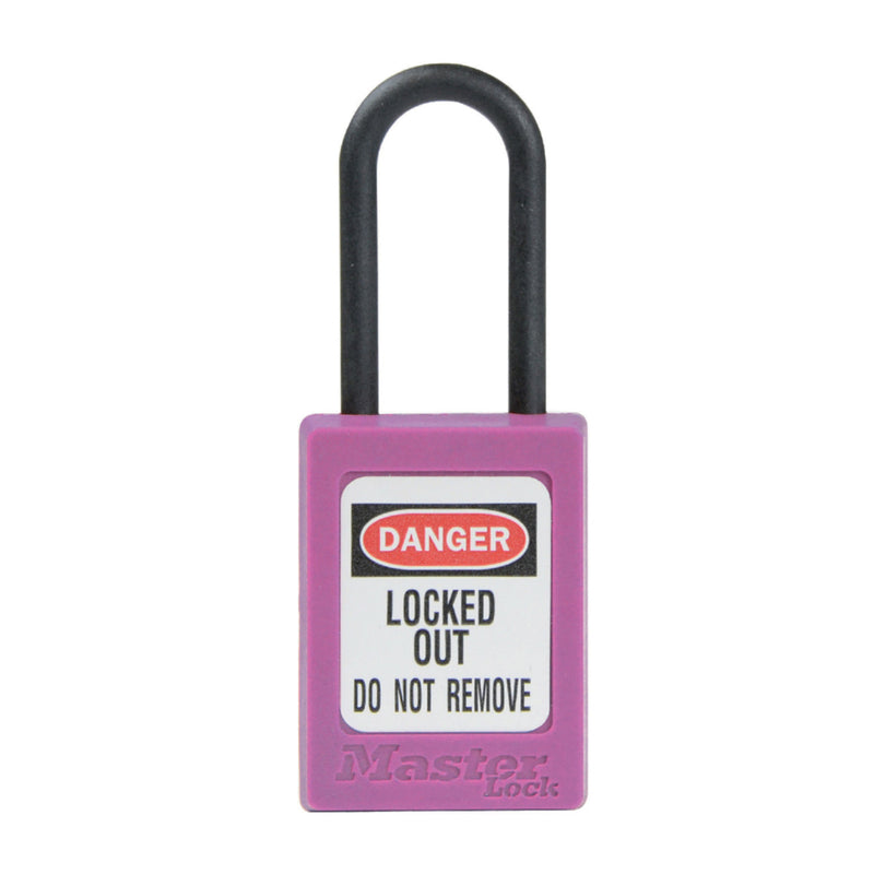 Dielectric Zenex™ Thermoplastic Safety Padlock, 1 3/8in (35mm) Wide with 1 1/2in (38mm) Tall Nylon Shackle, Non Key Retaining