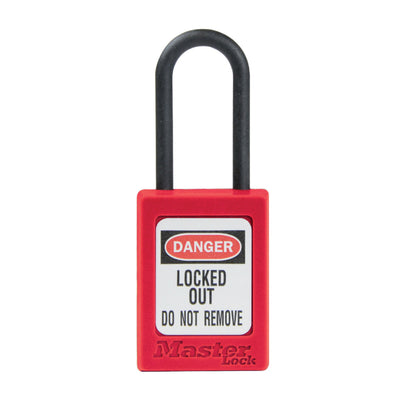 Dielectric Zenex™ Thermoplastic Safety Padlock, 1 3/8in (35mm) Wide with 1 1/2in (38mm) Tall Nylon Shackle, Non Key Retaining
