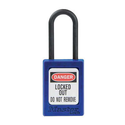Dielectric Zenex™ Thermoplastic Safety Padlock, 1 3/8in (35mm) Wide with 1 1/2in (38mm) Tall Nylon Shackle, Non Key Retaining