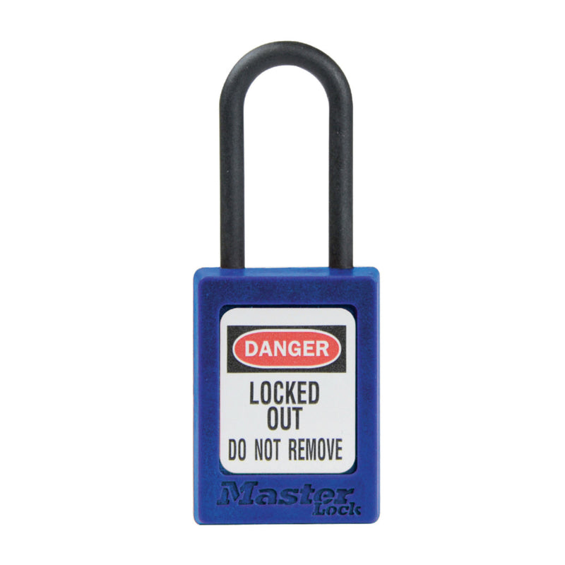 Dielectric Zenex™ Thermoplastic Safety Padlock, 1 3/8in (35mm) Wide with 1 1/2in (38mm) Tall Nylon Shackle, Non Key Retaining
