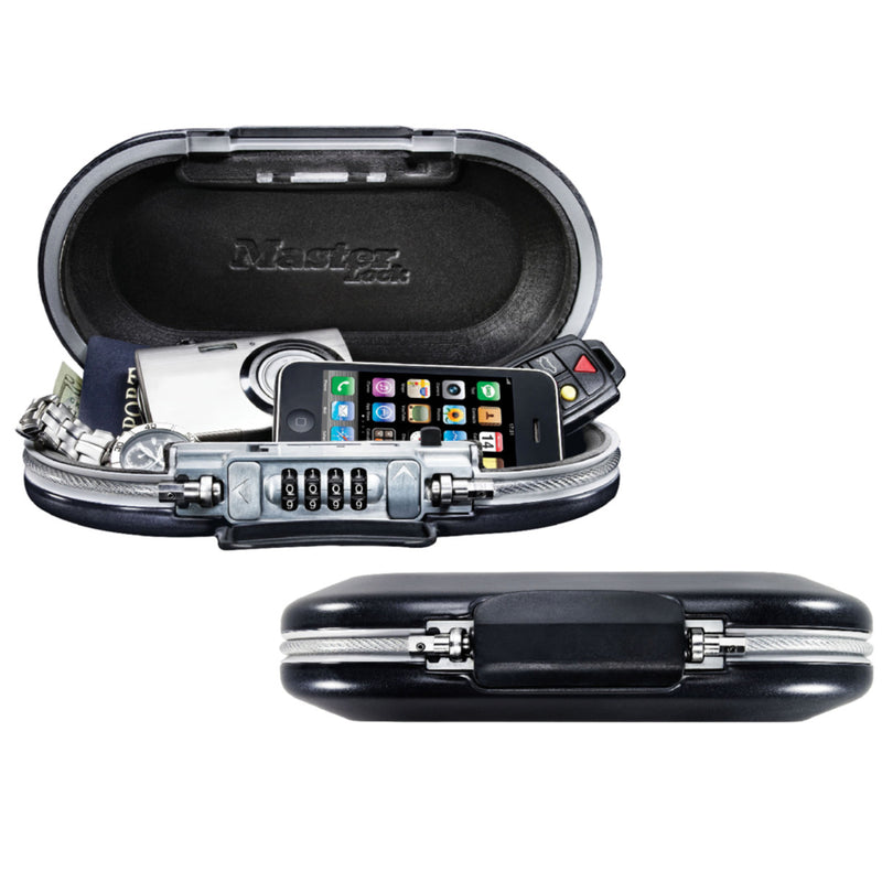 Safe space® small combination lock box with cable