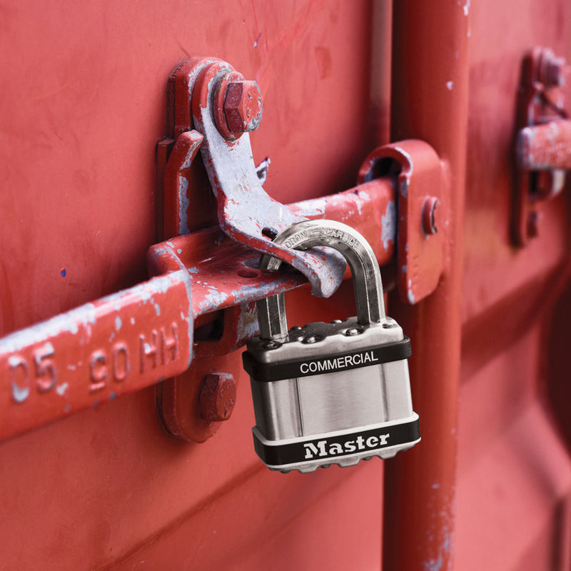 1 3/4in (44mm) Wide Commercial Magnum Laminated Steel Padlock with Stainless Steel Body Cover