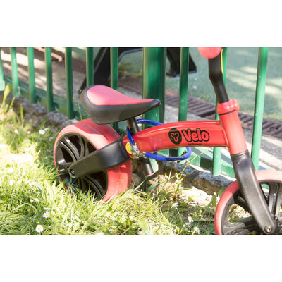 55cm long x 6mm diameter fixed combination cable lock; assorted colours