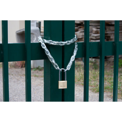 50mm wide extra thick solid brass body padlock with 64mm long shackle