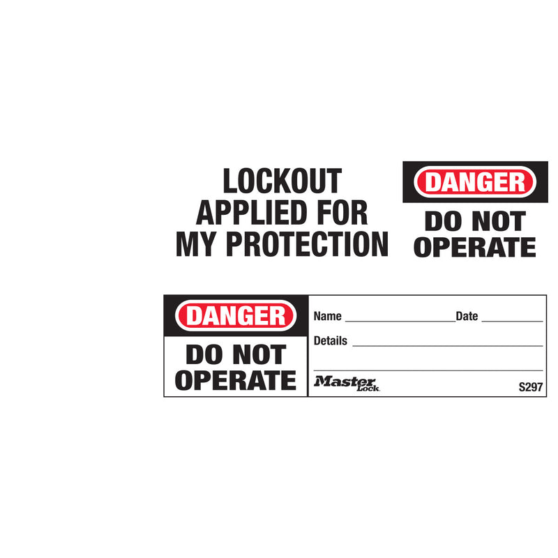 Do Not Operate Safety Maintenance Tag, English