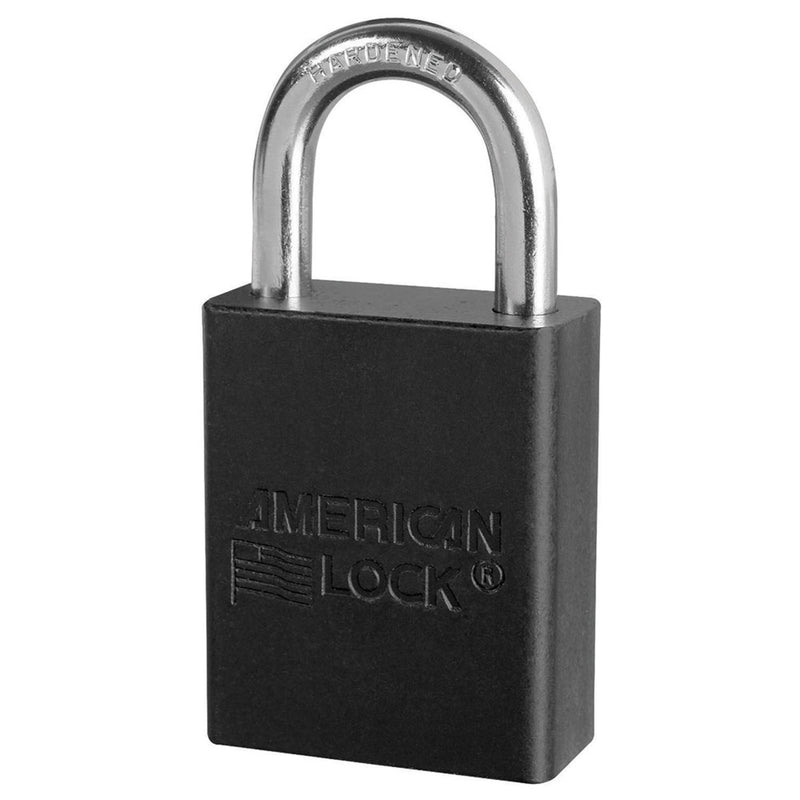 Anodized Aluminum Safety Padlock, 1 1/2in (38mm) Wide with1in (25mm) Tall Shackle, Key Retaining Safety Exclusive Cylinder