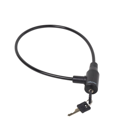 65cm long x 8mm diameter keyed cable lock; assorted colours