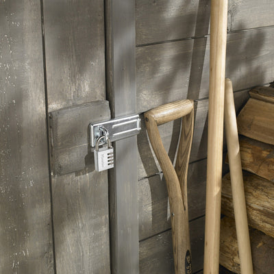 Set of no. 704 straight bar hasp + no. 7640 resettable combination aluminium padlock