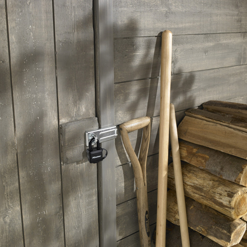 2 x 40mm wide covered laminated steel pin tumbler padlocks; black