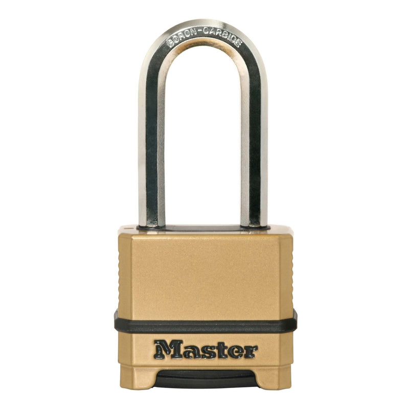 56mm wide Excell® zinc body padlock with 51mm long shackle; set your own combination