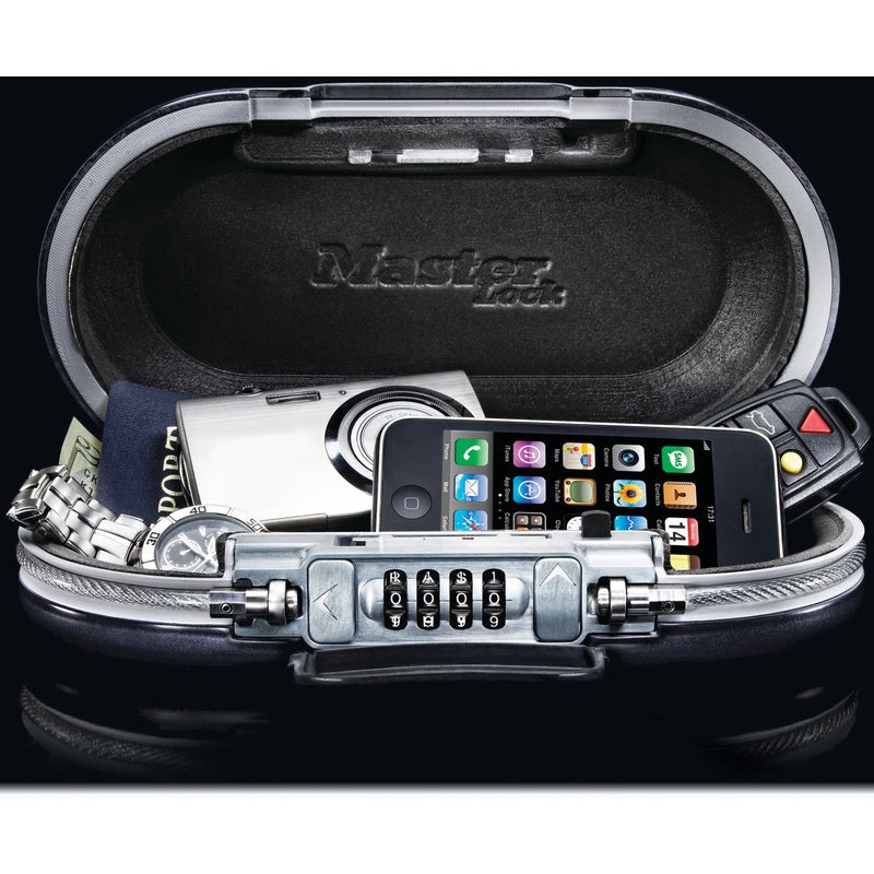 Safe space® small combination lock box with cable