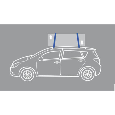 5m x 25mm ratchet tie down endless; blue