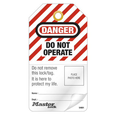 Danger Do Not Operate, English Photo ID Safety Tag