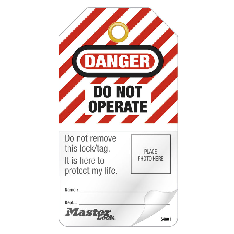 Danger Do Not Operate, English Photo ID Safety Tag