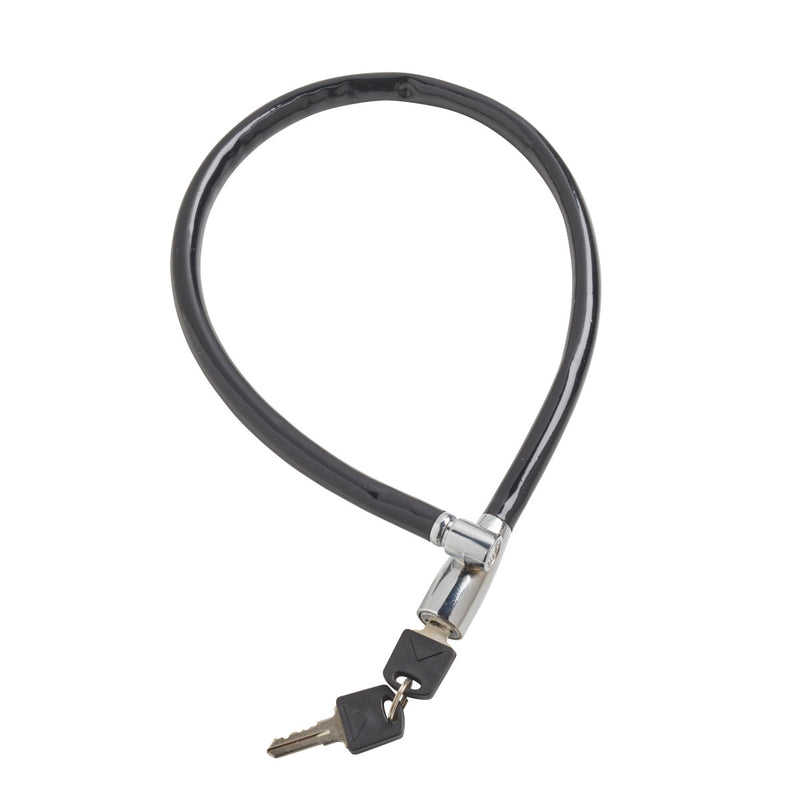 55cm long x 6mm diameter keyed cable lock: assorted colours