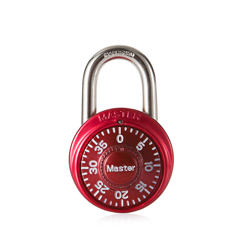 38mm wide preset combination padlock; assorted colours