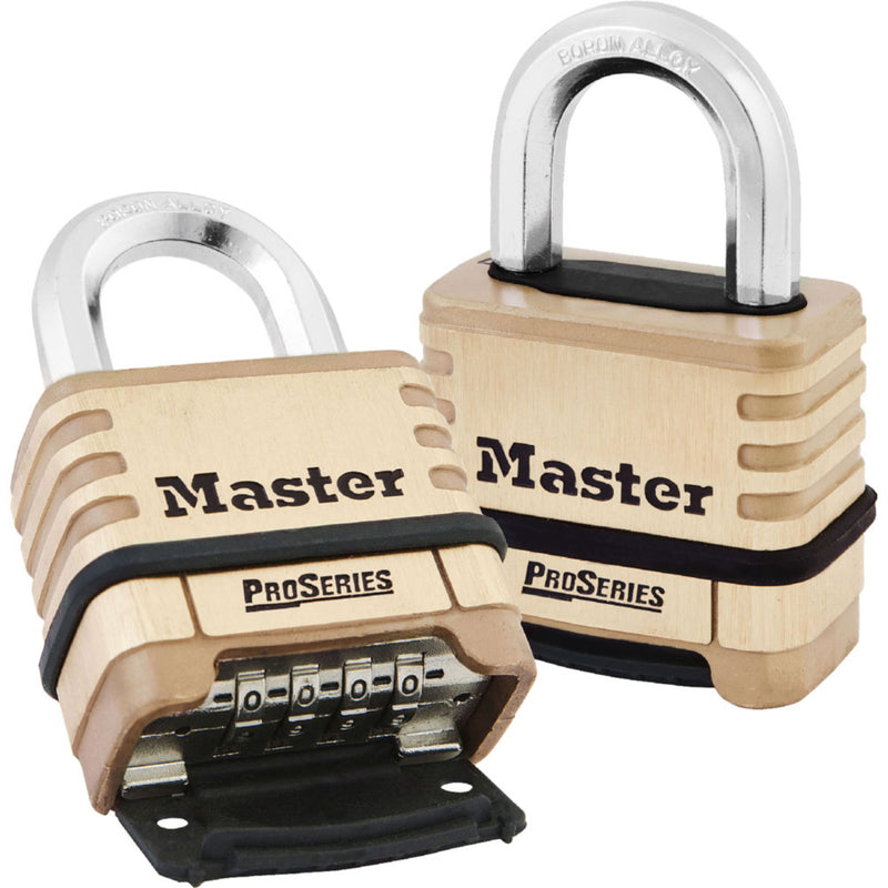 Wide ProSeries® Brass Resettable Combination Padlock