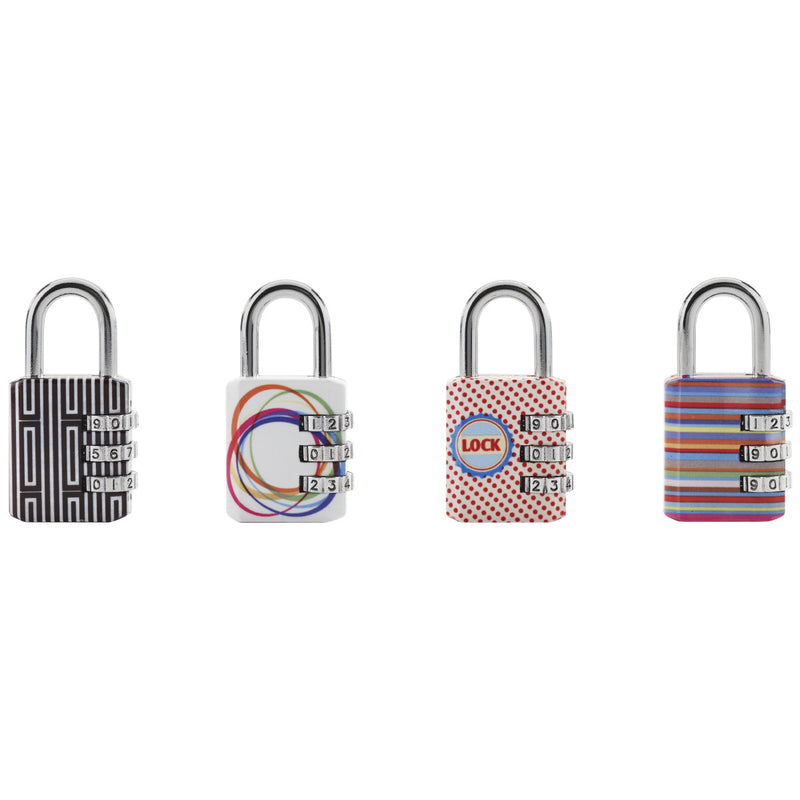 30mm wide set your own combination padlock; printed patterns