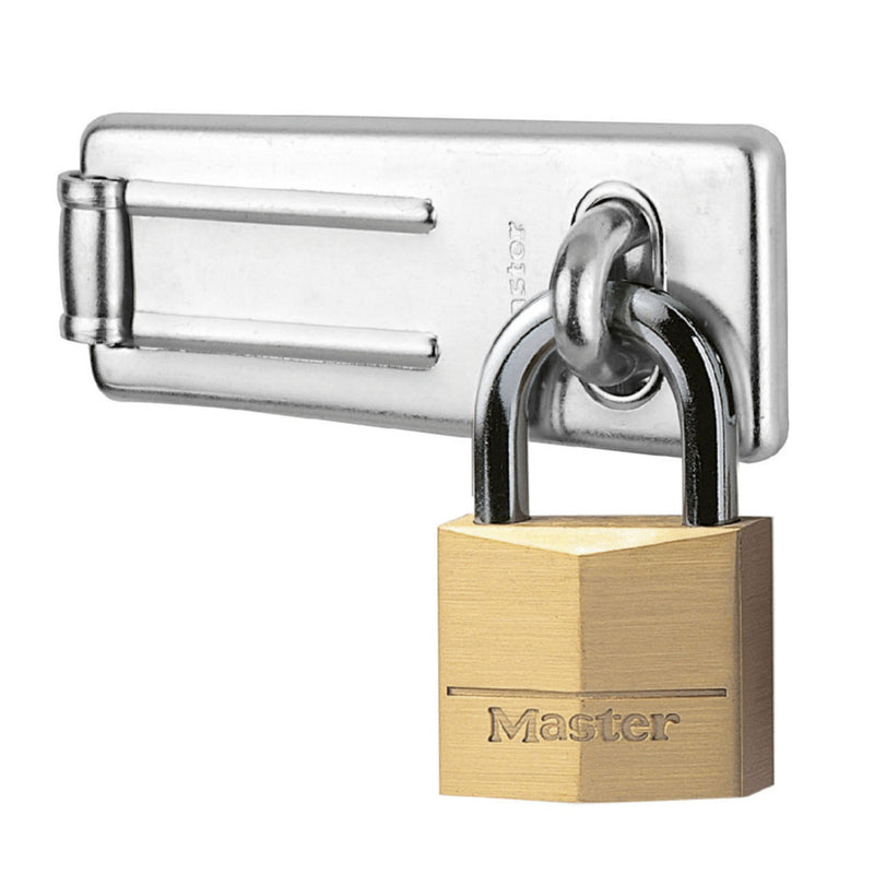 Set of no. 703 straight bar hasp + no. 140 brass padlock