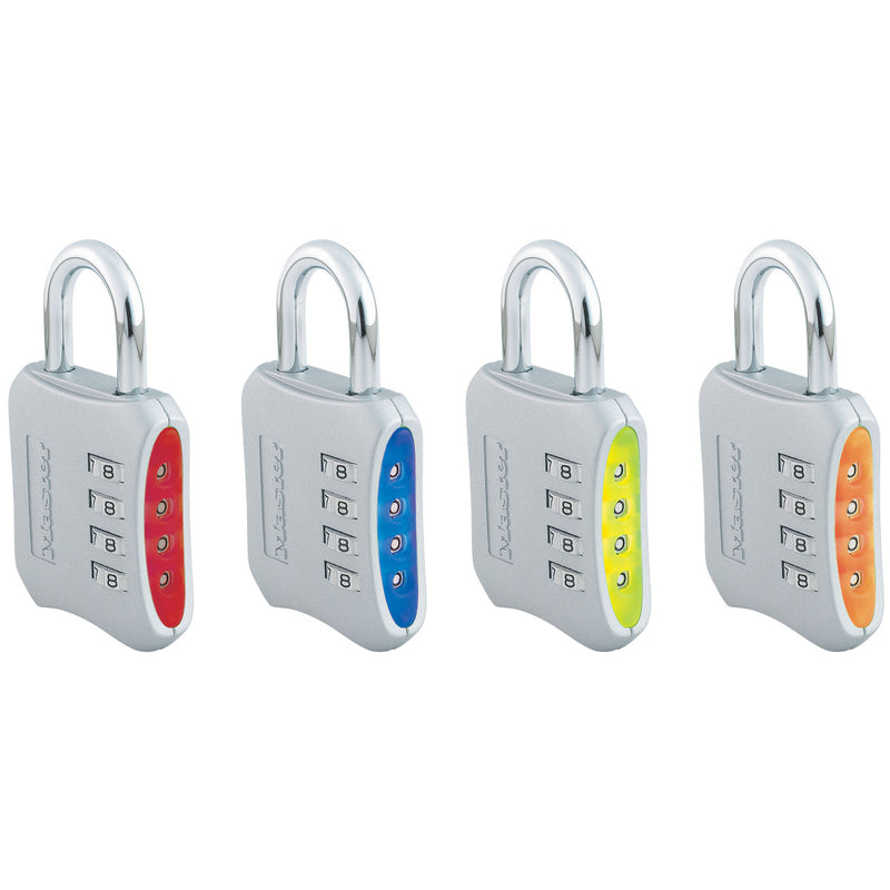50mm wide set your own combination padlock; assorted colours
