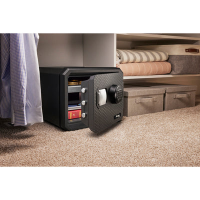 Fireproof and waterproof safe with backlit digital keypad