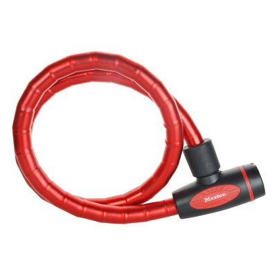 1m long x 18mm diameter keyed armoured cable lock; assorted colours