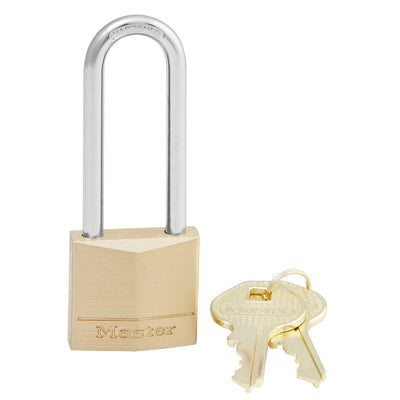 30mm wide solid brass body padlock with 64mm long shackle