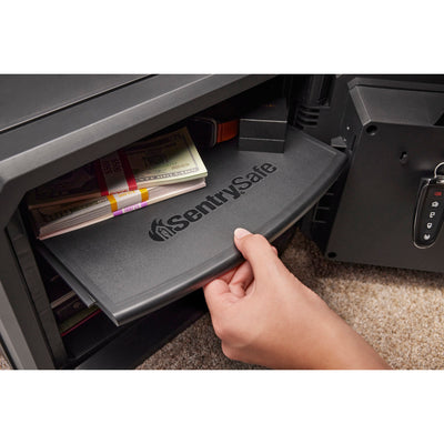 Fireproof and waterproof safe with backlit digital keypad