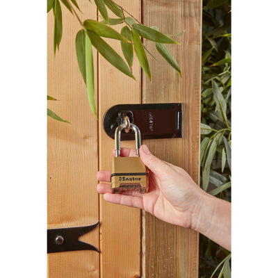 56mm wide Excell® zinc body padlock with 38mm long shackle; set your own combination