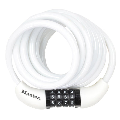 1,8m long x 8mm diameter set your own combination cable lock; assorted colours