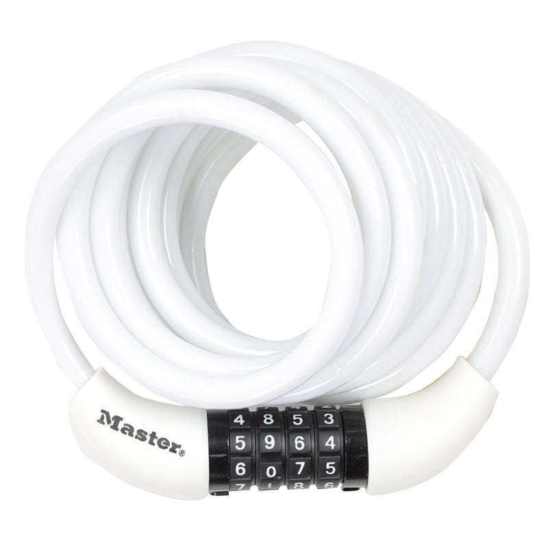 1,8m long x 8mm diameter set your own combination cable lock; assorted colours