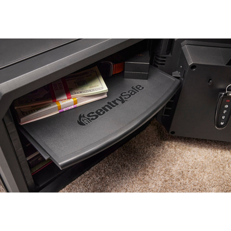 Fireproof and waterproof safe with backlit digital keypad