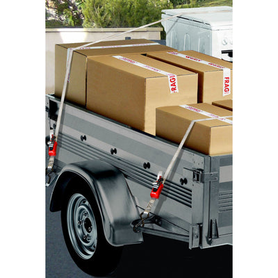 2,50m x 25mm spring clam tie down; 1 pack; grey