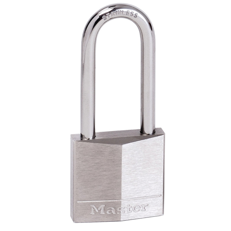 40mm wide nickel plated solid brass padlock with 52mm long shackle
