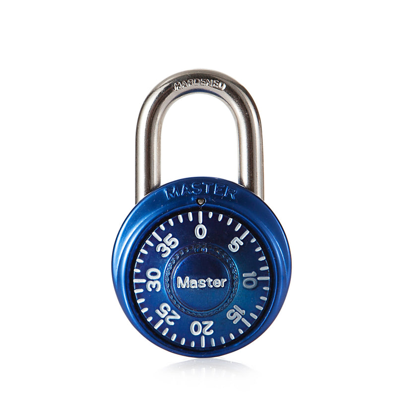 38mm wide preset combination padlock; assorted colours