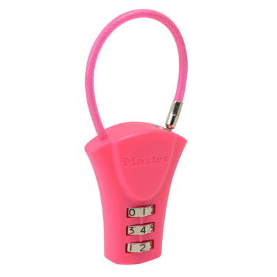 37mm wide set your own combination padlock with flexible shackle; assorted colours