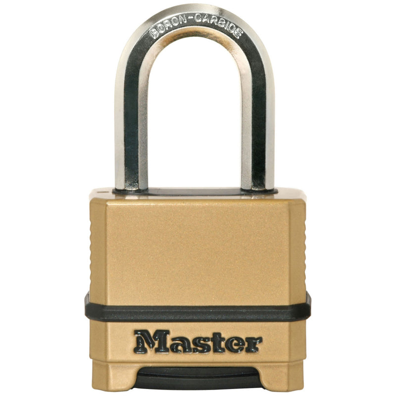 56mm wide Excell® zinc body padlock with 38mm long shackle; set your own combination