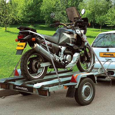 1,80m x 25mm spring clam tie down; 4 pack; grey