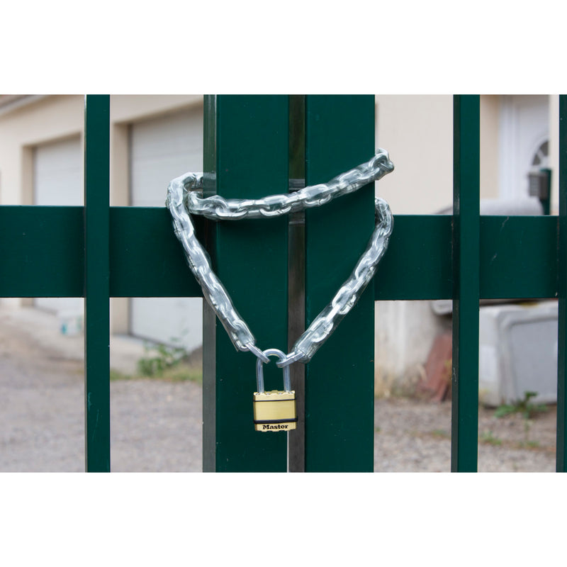 45mm wide Excell® laminated steel padlock with 38mm long shackle; brass finish