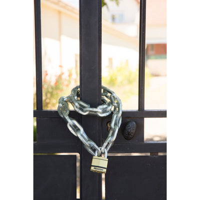 45mm wide Excell® laminated steel padlock; brass finish