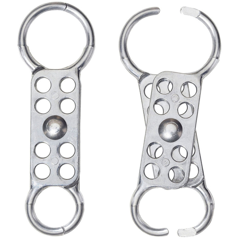 Dual Jaw Clearance Aluminum Lockout Hasp, 1in (25mm) and 1 1/2in (38mm) Jaw Clearance