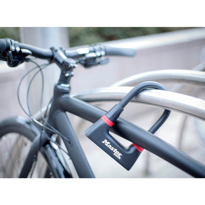 8cm wide hardened steel u lock with 15cm shackle length; black