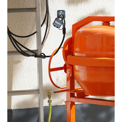 4,5m long x 10mm diameter looped end cable; black