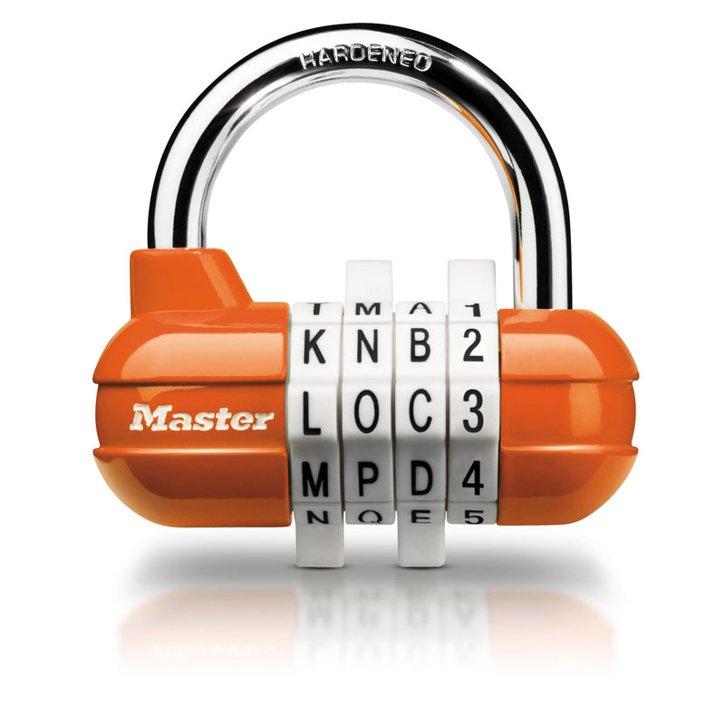 64mm wide set your own combination pro sport padlock; assorted colours