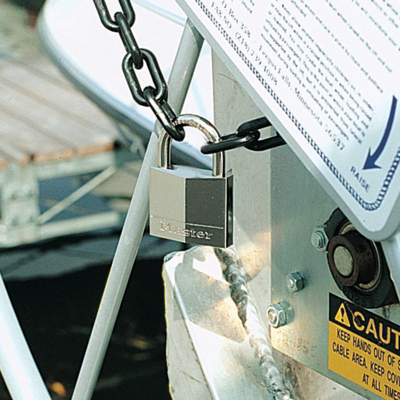 40mm wide nickel plated solid brass padlock